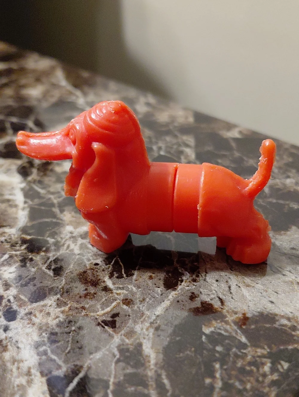 Vintage 1957 Oral-B Red Plastic Dachshund Child's Toothbrush Cap or Holder